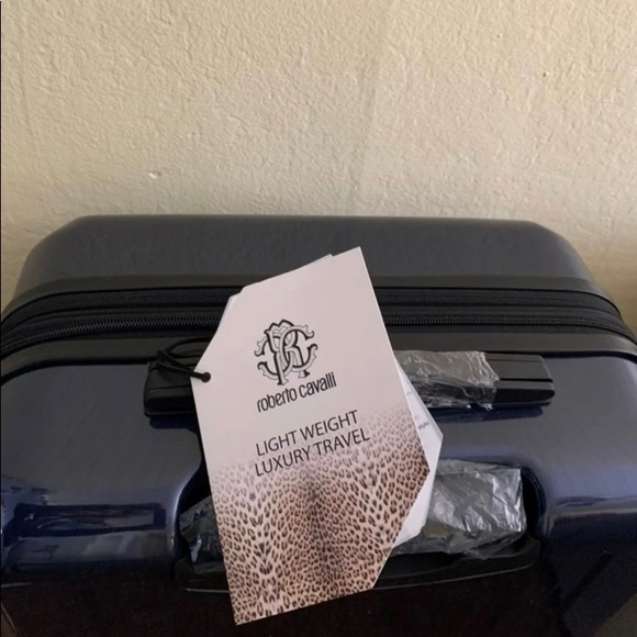 Roberto Cavalli Classic Logo Embossed Hardside Spinner Lugage - Picture 2 of 12